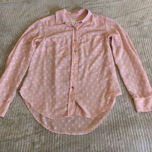 Baby pink button down shirt